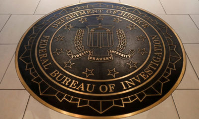 FILE PHOTO: The Federal Bureau of Investigation seal is seen at FBI headquarters in Washington